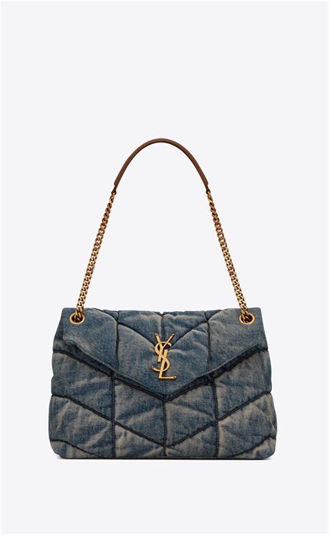 ysl puffer mini bag|ysl denim bag small.